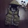 Men's Vests Winter Men Hooded Coat Hat Removable Warm Sleeveless Size M-5XL High Quality Casual Vest Jacket Couple LargeMen's