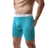 Caleçon Long Boxers Hommes Respirant Coton Boxer Joggers Doux Shorts Sous-Vêtements Boxershorts Homme U-convexe Sommeil Bas M L XL XXL