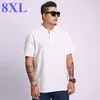 Heren t shirts 2023 plus maat 8xl 6xl 5xl met lange mouwen shirt heren katoen los fit t-shirt man solide kleur tee t-shirt casual