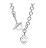 T designer heart tag pendant Necklace bracelet stud earrings 925 sterlling silver jewelry Female women Design Luxury Wedding Party275H