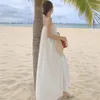 Casual Dresses M GIRLS Summer Elegant Loose Long Sundress Ladies Sexy Strapless Sleeveless Vacation Clothes Retro Robe Beach