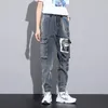 Мужские джинсы Высококачественные мужские мультипликационные ученики ежедневная корейская мода Super Supe Super 8xl