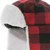 Cappelli Addensare Capretti Del Bambino Plaid Autunno Inverno Cappello Caldo Tappi di Protezione per le Orecchie Copricapi Bambini Guanti Del Bambino Accessori 6-48 Mesi