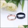 Anelli di banda Creative Stainles Steel Ring CZ per amanti Fai da te e regina fidanzamento Coppia di nozze size79 Valentines Day Jewelryy DR DHRPX