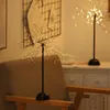 Lâmpadas de mesa 100 Bateria LED Flash Copper Wire Night Light Christmas Fire Tree USB Lamp para fadas de decoração de crianças internas de férias em casa