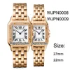 New WJPN0008 WJPN0009 Rose Gold Diamond Bezel 27mm 22mm White Dial Swiss Quartz Womens Watch Ladies Stainless Steel Watches Pureti3127