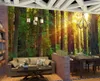 Sfondi Sun Forest Murale Carta da parati Po Carta da contatto per soggiorno Camera da letto Murales 3d Carte Decorazioni per la casa di lusso Personalizzate