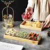 Plates Multi Grids Creative Glass Dessert Fruit Plate Snack Candy Box Afternoon Tea Ktv Bar Serving Tray