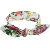 Hair Accessories Born Baby Girls Elastic Print Knitting Fabric Bowknot Headbands Babies Hairbands Headwear