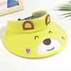 Breda randen hattar K161 Panama Hat Children Beach Summer Sun 2023 Visor Baby Girl Cartoons Protection