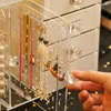 Storage Boxes Jewelry Box Earrings Display Stand Organizer Necklace Cabinet Drawer Rack Clear Plastic