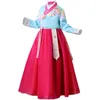 Etniska kläder Hanbok koreanska kostymer barn traditionella förbättrade flickors hanboks