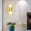 Wandlampen Moderne Licht LED Gold Lighting Luxe kristallen SCONCE SLAAPKAMER SLAAGBADBADBADE AISLE Woonkamer Achtergrond Keuken binnen decor lamp