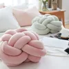 Almohada práctica taburete almohadilla elástica para silla engrosada INS DIY nudo de mano soporte Lumbar decoración del hogar
