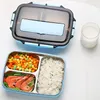 Diny Sets Sets Net Red 304 roestvrijstalen vierkante lunchbox met bestek compartiment volwassen student