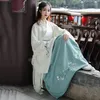 Stage Wear Aankomst Hanfu voor vrouwen groen borduurdans kostuum traditionele volksjurk Oriental Festival -outfit DC1846