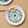 Plates Creative Painted Flower Enamel Small Dish Household Mini Dessert Plate Tableware