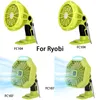 14.4-18V Lityum Pil 3W ile Ryobi için Çok İşlevli Aydınlatma Fanı 3W Işık FC104 FC107 Ev Dış Mekanı Üçüncü Dişli Rüzgar