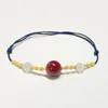 Brin Perlé Brins Agates Rouges Pierre Naturelle Miss Perles Bracelets Chanceux Amant Amitié Corde Bracelet Bijoux Lars22