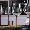 ワイングラスクリエイティブブラックネクタイクリスタルグラスボルドーシャンパンゴブレットハイキャパシティハイエンドライトラグジュアリーブルゴーニュホーム