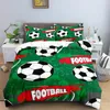 Set di biancheria da letto Set copripiumino da calcio King Size Simple Black White Comforter 3D Soccer Sport per bambini Ragazzi Ragazze Poliestere