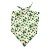 Vêtements pour chiens 9 pièces ST Patrick's Day Bandana trèfle fournitures pour animaux de compagnie accessoires vert Bandanas écharpe petit chat chiot