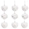 Party Decoration 3Pcs Christmas White Flower Balls Foam Shatterproof Ball Xmas Tree Hanging Oranments Home Supplies