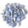 Decorative Figurines 100g Natural Agate Stone Polished Blue Lace Tumbled Stones For Home Decor Mineral Crystals Meditation Wicca Healing