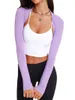 Actieve shirts dames song mouw open front sport crop Cardigan zomer zonbescherming kleding wandelen buitengesneden tops