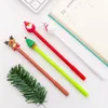 Stylo Gel de noël, paquet de 40 pièces, Kit noir de dessin animé avec décorations de classe décoratives 3D, récompense de noël