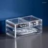 Förvaringslådor hushåll föremål sovrum tobell transparent akryl smink låda arrangör palett läppstift låda