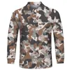 Polos pour hommes 3d Polo Shirt Hommes Camouflage Tops Tees S Chemises décontractées à manches longues Plus S-7XL Personnaliser