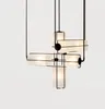 Hängslampor ljus lyx postmodern minimalistisk matsal café levande personlighet glas konst ljuskrona