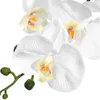 Ghirlande di fiori decorativi 4 pezzi 38 pollici orchidee a contatto reale artificiale 9 teste steli di phalaenopsis in lattice per centrotavola di nozze fai da te