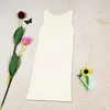 Tanks pour femmes Logo personnalisé Shirting Camisole Camisole Femme Summer Mid-Long Lething Jupe Hipe Jupe Cotton Pertitume Usure à l'intérieur et à l'extérieur