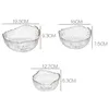 Bowls Creative Salad Bowl Irregular Hammer Pattern Vegetable Fruit Kitchen Glass Dessert Plate Household Nordic Tableware