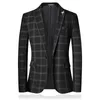 Costumes pour hommes Blazers 2023 Style Premium Color Scheme Pour Hommes Slim Fit Business Plaid Blazers / Mode Masculine Loisirs Costume Manteau Vestes S-3XL