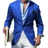 Męskie garnitury Blazers zielony garnitur męski blezer z białymi spodniami oddziela Slim Fit Smart Casual Jacket Tuxedo Costume Homme Terno 2pcsmen '