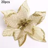 Decorazioni natalizie Xmas Glitter Flower Holiday Ornamenti stagionali Decorazione da 13 cm