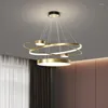 Lustres Salle À Manger Lampe Moderne Minimaliste Creative Personnalité Anneau Lustre Lumière De Luxe Nordique Bar Comptoir LED T