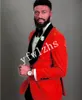 Men's Suits & Blazers Handsome Velveteen Groomsmen Shawl Lapel Groom Tuxedos Men Wedding/Prom Man Blazer ( Jacket Pants Tie) B265