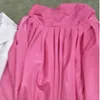 Юбки 2023 Весна плюс размер 6xl xs мода розовый плиссированный с высокой талией асимметричные складки самка макси длинные юбки женщины