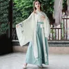 Stage Wear Aankomst Hanfu voor vrouwen groen borduurdans kostuum traditionele volksjurk Oriental Festival -outfit DC1846