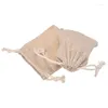 Cadeau cadeau 30pcs petite taille lin jute sac sac cordon pour bijoux bonbons pochette de stockage de mariage faveur emballage