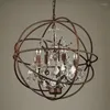 Ljuskronor retro country style crystal loft ljuskrona för dingrum kök lyster inomhus dekorera belysningsarmatur