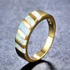 Wedding Rings Sale Boho White Fire Opal Stone Ring Hoge kwaliteit Fashion Yellow Gold Jewelry Vintage For Womenwedding