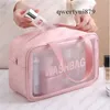 Astucci per cosmetici Astucci per cosmetici in PVC trasparente Borsa per il lavaggio di grande capacità Articoli da toeletta impermeabili Organizzare le borse per il trucco delle donne Borsa per la conservazione portatile 012023H