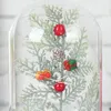 Juldekorationer miniatyrträd i glas kupolprydnader presenterar med lätt sträng bröllop girland led lampor dekor