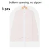 Storage Boxes Thicken Clothes Hanging Dust Cover Home Suit Coat Bag Waterproof Dress Protector Case Organizer 3 Pieces