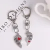 Keychains DIY Cute Keychain For Women Girl Heart Puzzle Big Sis Little Pendant Charm Accessories Lovely Jewelry Gift 2023